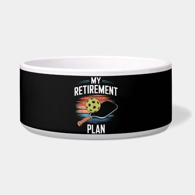Écuelle Joueur de pickleball Mon Plan de Retraite (Devant)