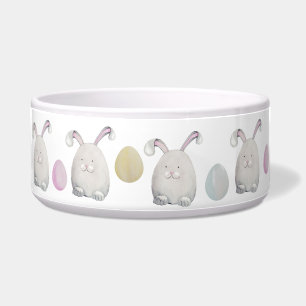 Écuelle Joyeuse Aquarelle de lapin de Pâques peinte à la m