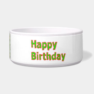 Écuelle Joyeux anniversaire - manuscrit artistique des