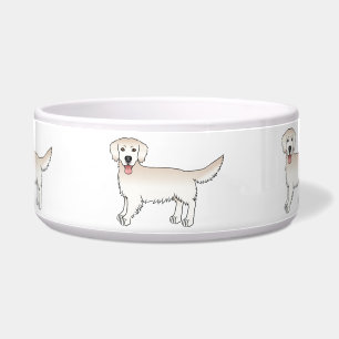 Écuelle Joyeux Chiens de dessin à la crème anglaise Golden