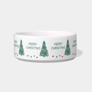 Écuelle Joyeux Noël Arbre Aquarelle
