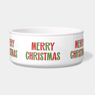 Écuelle Joyeux Noël Fun Retro Lettres rouge et vert