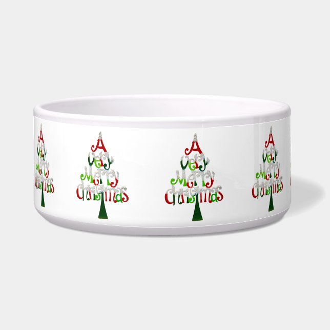 Écuelle Joyeux Noël Pet Bowl (Devant)