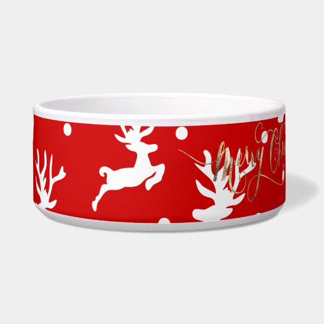 Écuelle Joyeux Noël Rénes Rouges (Devant)