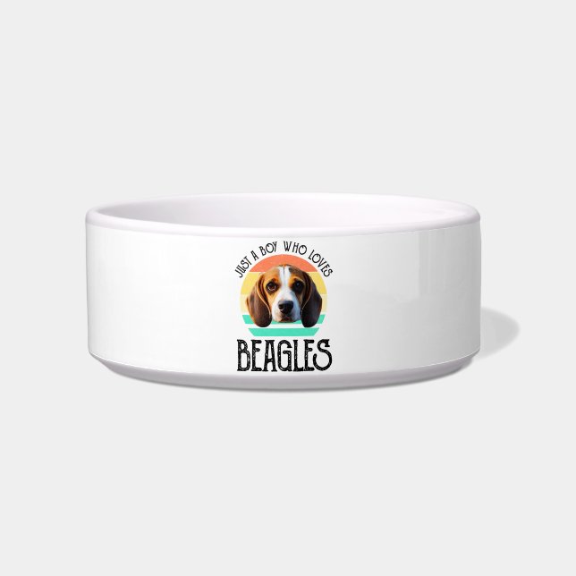 Écuelle Juste un garçon qui aime les Beagles (Devant)