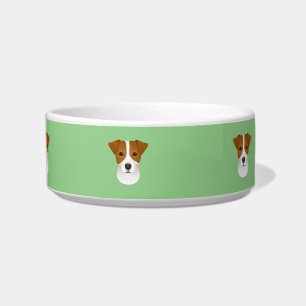 Écuelle La Céramique de Dog Bowl Jack Russell Terrier Gree