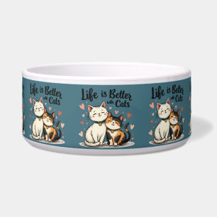 Écuelle La vie est meilleure avec les chats, esthétique de