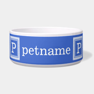 Écuelle L'animal familier fait sur commande de monogramme,