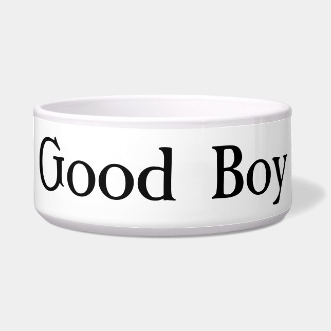 Écuelle Large Ceramic Good Boy Pet Bowl for Your Good Boy (Devant)