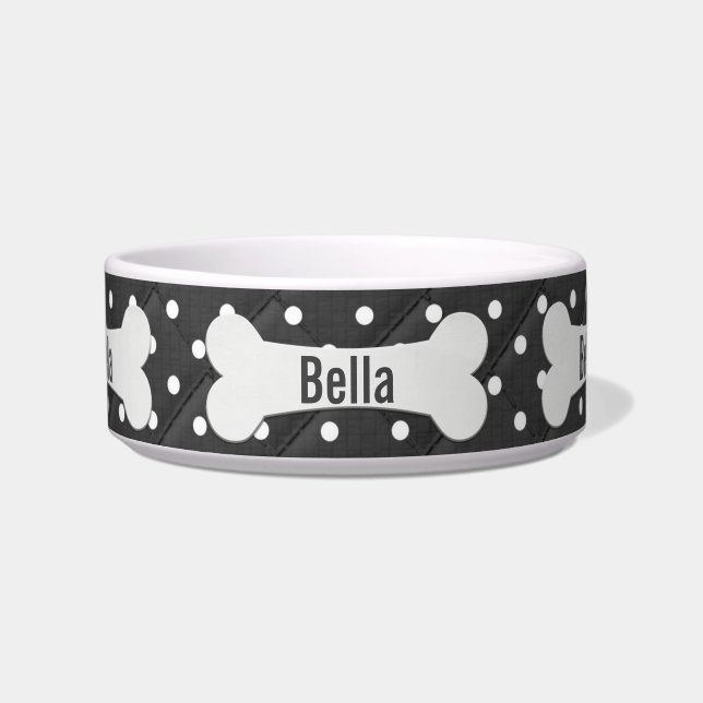 Écuelle Le Chien Blanc Bone Sur Les Pois (Devant)