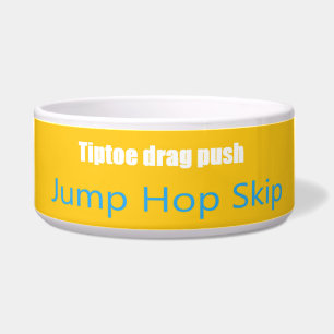 Écuelle Leap Hop Skip Lean Text Design couleurs mélangées