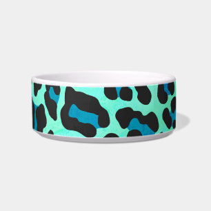 Écuelle Léopard noir et Turquoise