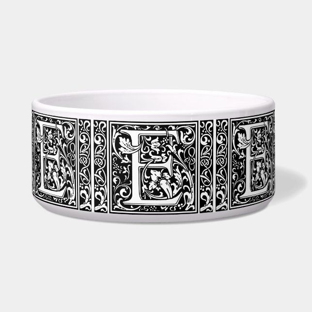Écuelle Lettre E Monogramme médiéval Art Nouveau (Devant)
