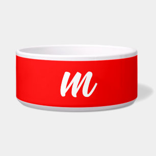 Écuelle LETTRE INITIALE CalliGRAPHIQUE BLANCHE ROUGE