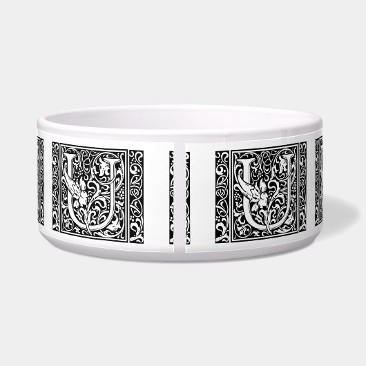 Écuelle Lettre U Monogramme médiéval Art Nouveau (Dos)