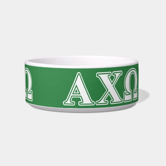 Écuelle Lettres blanches et vertes d'Alphi Chi Omega (Droite)