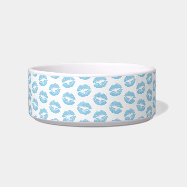 Écuelle Lèvres Bleues, Motif De Lèvres, Bleu, Baiser (Devant)