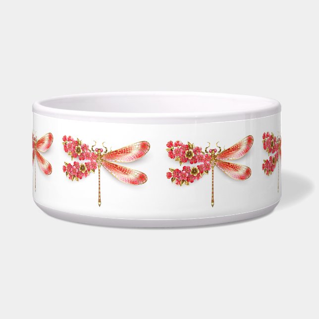 Écuelle libellule de fleurs avec sakura de bijoux (Devant)
