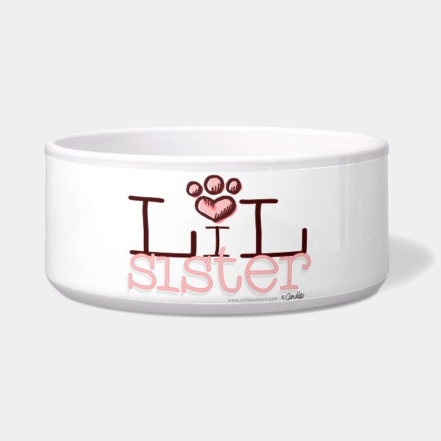 Écuelle Lil Sister Empreinte de patte rose (Devant)