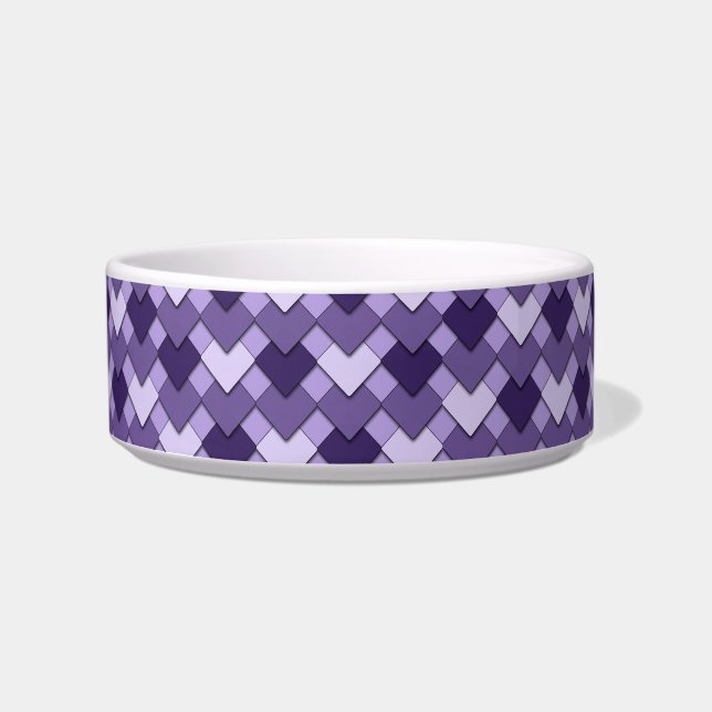 Écuelle Lilac Purple Square and Diamond Harlequin Pattern (Devant)