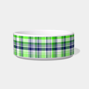 Écuelle Lime Green, Navy Blue, White Preppy Madras Plaid