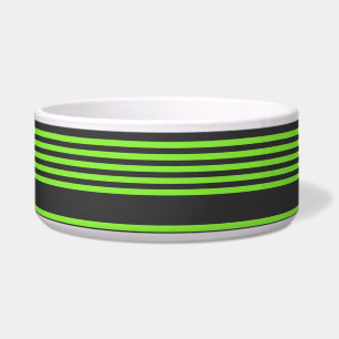 Écuelle Lime vert et charbon de bois cinq bandes motif