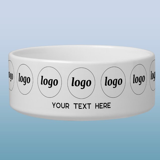 Écuelle Logo simple Entreprise Animaux de compagnie promot (Simple logo with text business branding promotional pet bowl)