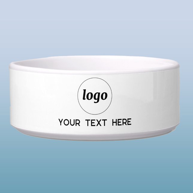 Écuelle Logo simple pour la promotion de l'entreprise de m (Logo with custom text business branding promotional dog bowl)