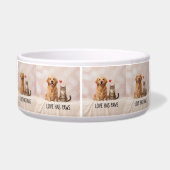 Écuelle Love Has Paws | Custom Ceramic Pet Bowl with Dog a (Devant)