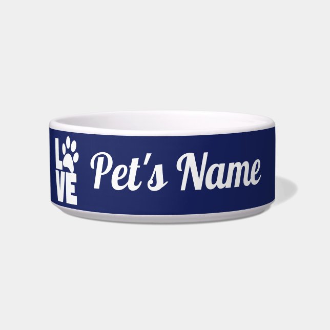 Écuelle Love Paw (Pick color) Custom Pet (Devant)
