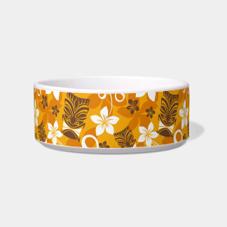 ÉCUELLE LUAU TIKI MOTIF (ORANGE)