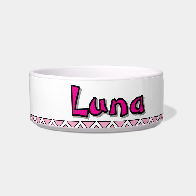 ÉCUELLE "LUNA" - PERSONALIZED CERAMIC PET BOWL (Gauche)