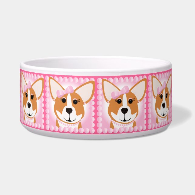 Écuelle Madame Dog Bowl de corgi (Devant)