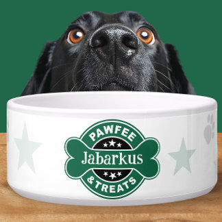 Écuelle Magasin de café Green Pawfee & Treats personnalisé