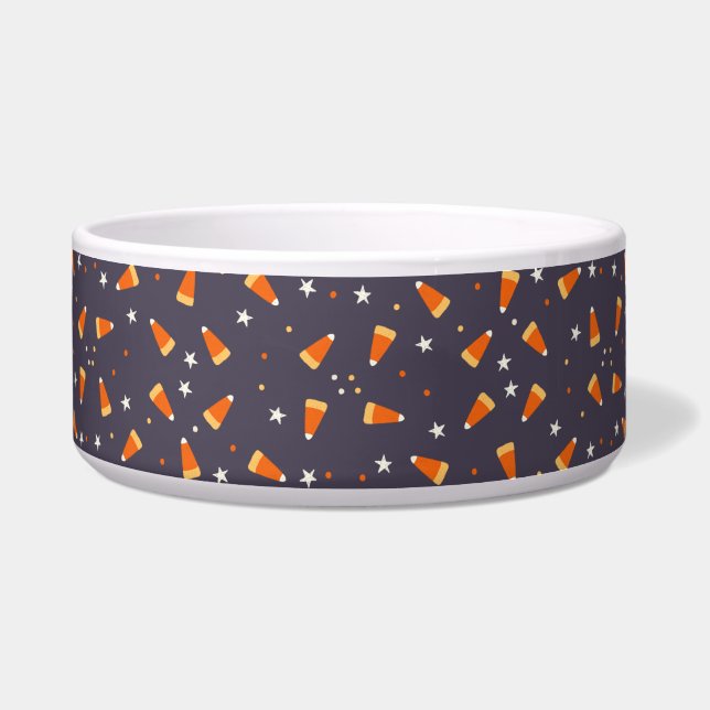 Écuelle Maïs-bonbons et étoiles Halloween Pet Bowl (Devant)