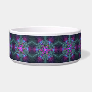 Écuelle Mandala Colorful spiritual Fractal Art With Pink