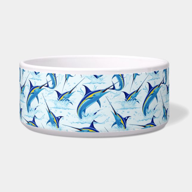 Écuelle Marlin Bleu Jaillissant de l'Océan (Devant)