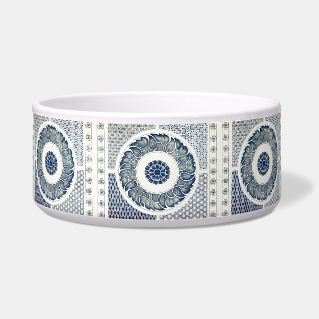 Écuelle Médaillon Chinois : Chinoiserie Bleu Indigo (Devant)