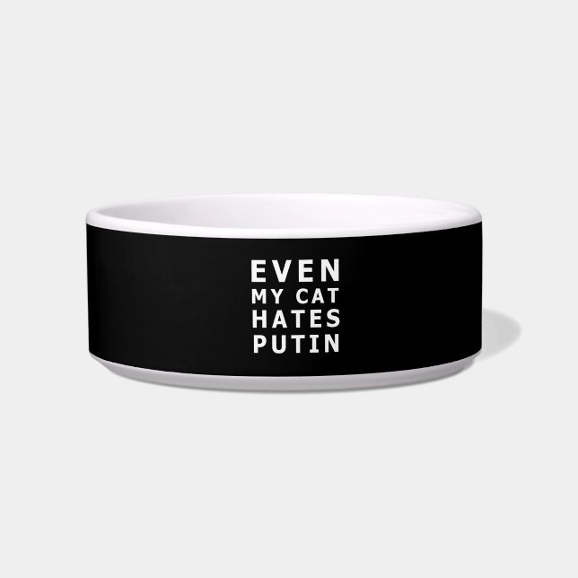 Écuelle Même mon chat déteste poutine (Devant)