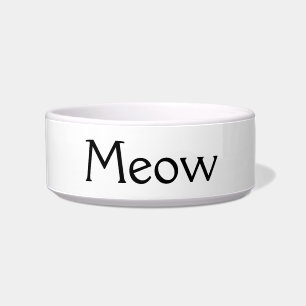 Écuelle Meow Porcelain Nourriture Bowl Pour Votre Chat