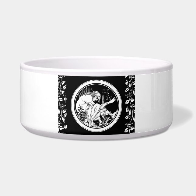 Écuelle Merlin imaginaire Art Nouveau (Devant)