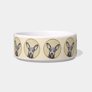 Écuelle Miniature Pinscher Peinture mignonne Chien Art ori