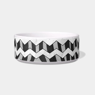 Écuelle Modèle Chevron noir et gris Zebra
