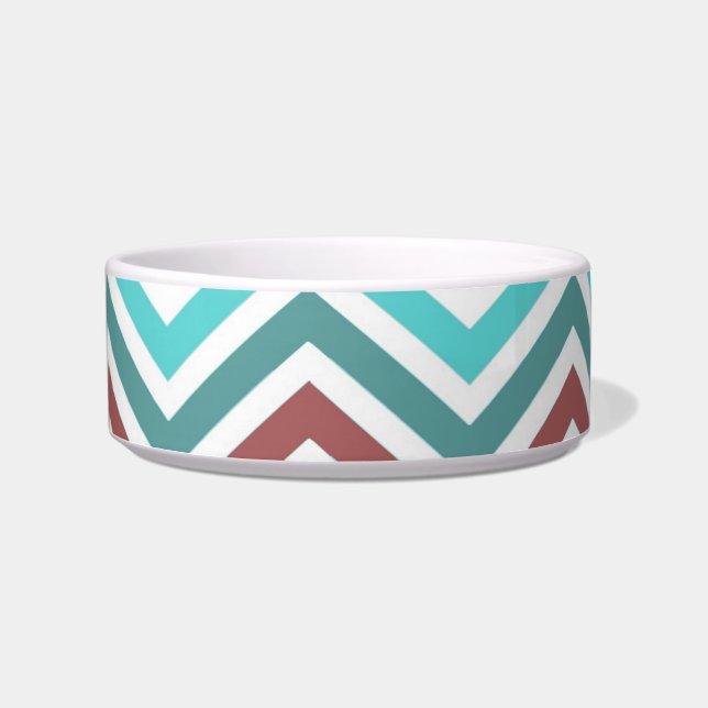 Écuelle Modern, trendy, colorful chevron zigzag (Devant)