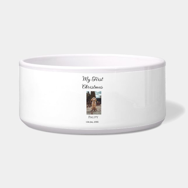 Écuelle Mon premier Noël ajouter nom animal chien chat ann (Devant)