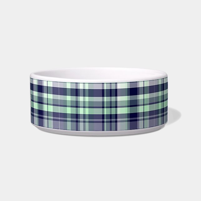 Écuelle Monnaie, Bleu Marine, Blancs Preppy Madras Plaid (Droite)