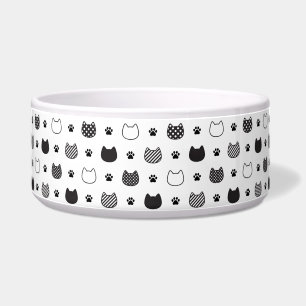 Écuelle Monochrome Chat Façades en céramique Pet Bowl