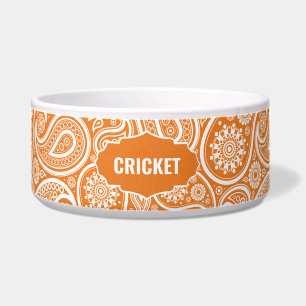 Écuelle Monogramme Motif orange et blanc de la marguerite