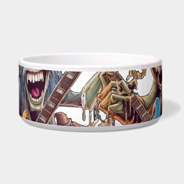 Écuelle Monstres de Rock and Roll pour les amateurs de mus (Devant)