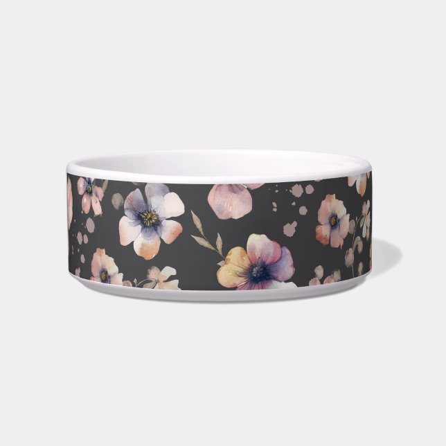 Écuelle Moody Boho Watercolor Blush Wildflowers Pattern  (Devant)